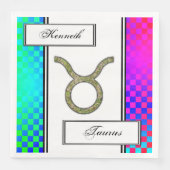 Taurus Zodiac Symbol Element van Kenneth Yoncich Servetten (Voorkant)
