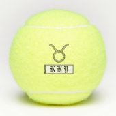 Taurus Zodiac Symbol Element van Kenneth Yoncich Tennisballen (Voorkant)