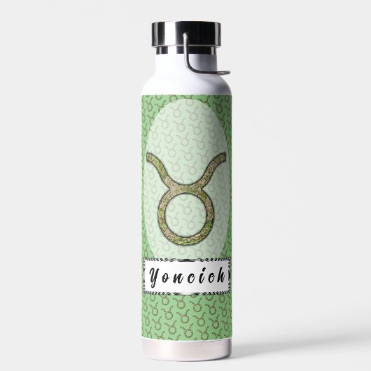 Taurus Zodiac Symbol Element van Kenneth Yoncich Waterfles (Links)