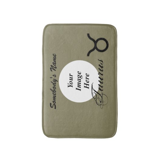 Taurus Zodiac Symbol Standard van Kenneth Yoncich Badmat (Voorkant Verticaal)