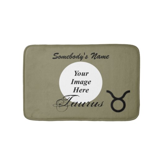 Taurus Zodiac Symbol Standard van Kenneth Yoncich Badmat (Voorkant)