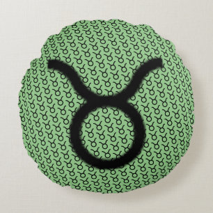 Taurus Zodiac Symbol Standard van Kenneth Yoncich Rond Kussen
