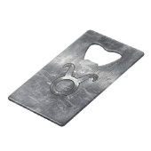 Taurus Zodiac Symbool in gekromde stijl Creditkaart Flessenopener (Voorkant Gekanteld)