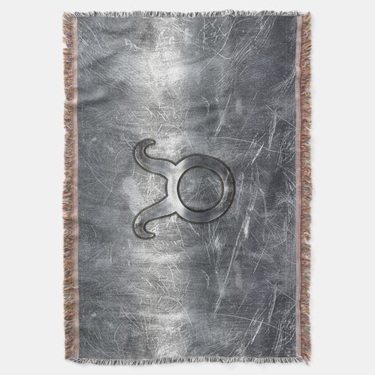 Taurus Zodiac Symbool in gekromde stijl Deken (Voorkant Verticaal)