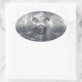 Taurus Zodiac Symbool in gekromde stijl Ovale Sticker (Tas)