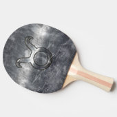 Taurus Zodiac Symbool in gekromde stijl Tafeltennisbatje (Zijkant)