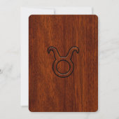 Taurus Zodiac Symbool in Mahogany Style print (Voorkant)