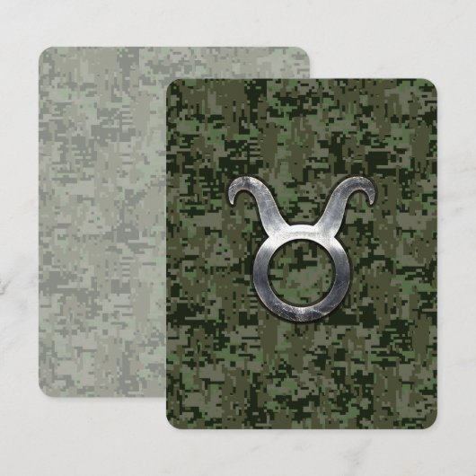 Taurus Zodiac-symbool op Green Digital Camo (Voorkant / Achterkant)