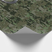 Taurus Zodiac-symbool op Green Digital Camo Cadeaupapier (Hoek)