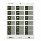 Taurus Zodiac-symbool op Green Digital Camo Etiket (Full Sheet)