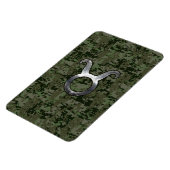Taurus Zodiac-symbool op Green Digital Camo Magneet (Linkerzijde)