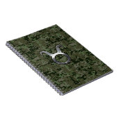 Taurus Zodiac-symbool op Green Digital Camo Notitieboek (Rechterzijde)