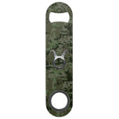 Taurus Zodiac-symbool op Green Digital Camo Speed Flessenopener (Voorkant)