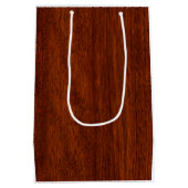 Taurus Zodiac Symbool op Mahogany als gedrukte tek Medium Cadeauzakje (Achterkant)