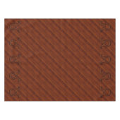 Taurus Zodiac Symbool op Mahogany als gedrukte tek Tafelkleed (Voorkant (Horizontaal))