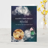 Taurus Zodiac Symbool Persoonlijke verjaardag Kaart (Gele Bloem)