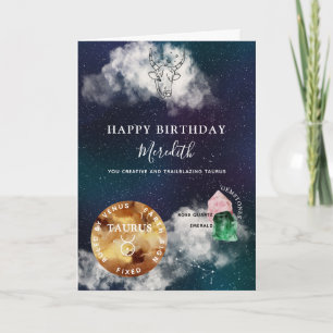 Taurus Zodiac Symbool Persoonlijke verjaardag Kaart