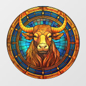 Taurus Zodiac Teken Faux Glas in lood Venster Clin Raamsticker (Vel)