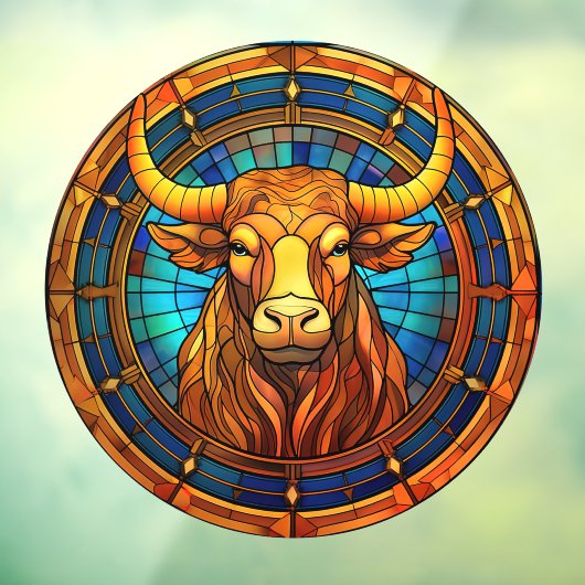 Taurus Zodiac Teken Faux Glas in lood Venster Clin Raamsticker (Vel 3)