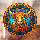 Taurus Zodiac Teken Faux Glas in lood Venster Clin Raamsticker (Vel 2)
