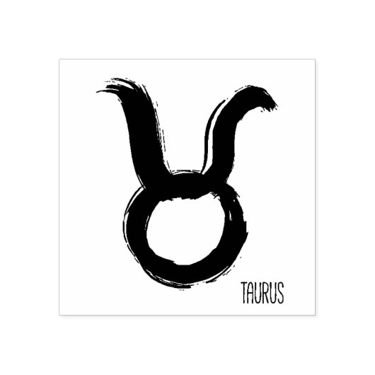 Taurus Zodiac teken Hout Kunst Rubberstempel (Afrduk)