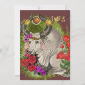 Taurus Zodiac Teken uitnodiging (Voorkant)
