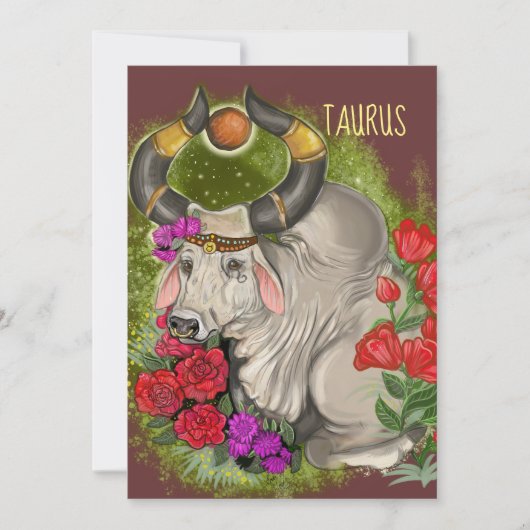 Taurus Zodiac Teken uitnodiging (Voorkant)