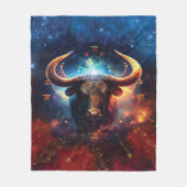 Taurus Zodiac Teken Waterverf Ontwerp Fleece Deken (Voorkant)