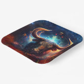 Taurus Zodiac Teken Waterverf Ontwerp Papieren Bordje (Gebogen)