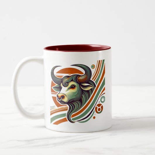 Taurus Zodiac Two-Tone Coffee Mok (Links)
