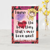 Taurus Zodiac Valentijnse  Gepersonaliseerde Kaart (Gele Bloem)