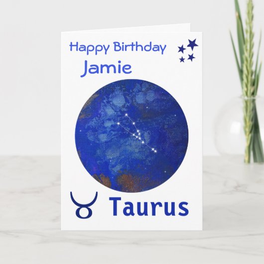 Taurus zodiac-verjaardagskaart kaart (Voorkant)