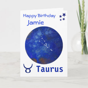 Taurus zodiac-verjaardagskaart kaart