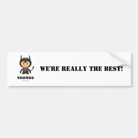 Taurus Zodiac voor kinderen Bumpersticker (Voorkant)