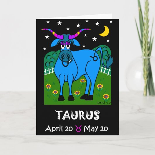 TAURUS ZODIAC-WENSKAART KAART (Voorkant)
