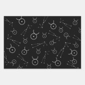 Taurus Zodiac Wrapping Paper Flat Sheet Set van 3 (Voorkant 2)
