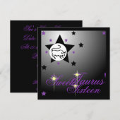 Taurus' Zodiacal Fortune Sweet Sixteen-Customize Kaart (Voorkant / Achterkant)