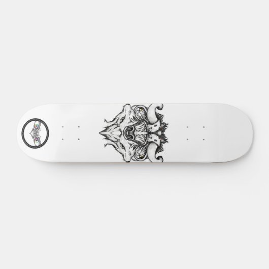 Taurus Zwarte en witte lijntekendieren Persoonlijk Skateboard (Horizontaal)