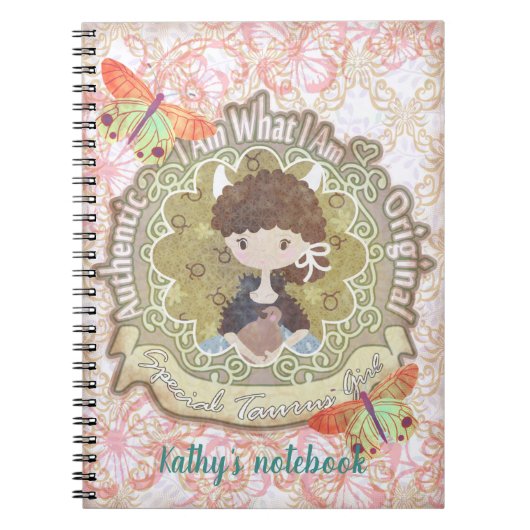 Taurusborden. Gepersonaliseerd. notitieboek (Voorkant)