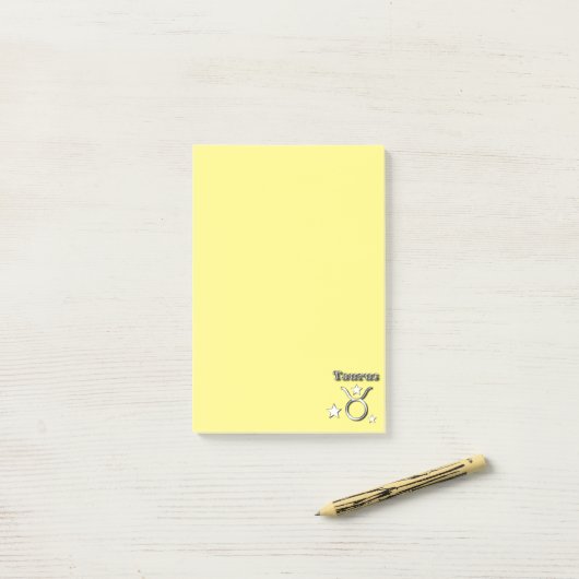 Tauruschroomsymbool Post-it® Notes (Op bureau)