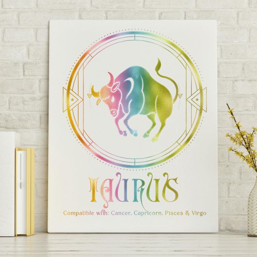 Tauruscompatibiliteit ontworpen canvas afdruk