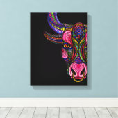 Taurussymbool Canvas Afdruk (Insitu (Houten vloer))