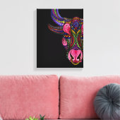 Taurussymbool Canvas Afdruk (Insitu (Woonkamer))