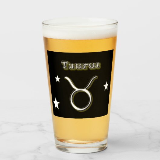 Taurussymbool Glas (Voorkant gevuld)