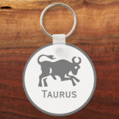 Taurusteken van het Zodiac-ontwerp Sleutelhanger (Achterkant)