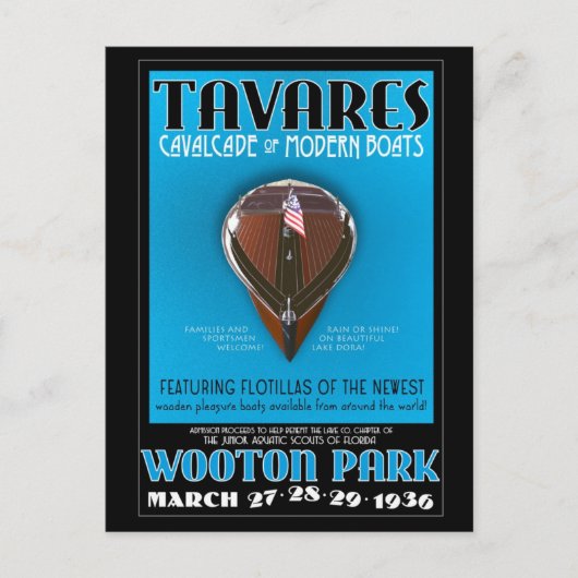 Tavares Cavalcade of Modern Boats postcard Briefkaart (Voorkant)