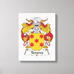 Tavares Family Crest Canvas Afdruk