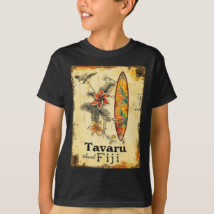 Tavaru-eiland Fiji Surfplank Surfer Strand Surfen T-shirt