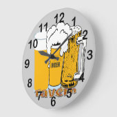 Tavern - Beer Round Wall Clock Grote Klok (Hoek)