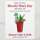 Tavern Promotie Papier voor Bloody Mary Day Flyer (Voorkant)